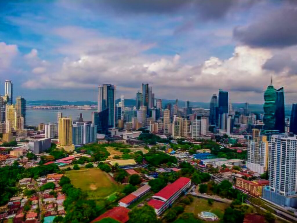 Panoramiczny widok na "Latynoski Dubaj"