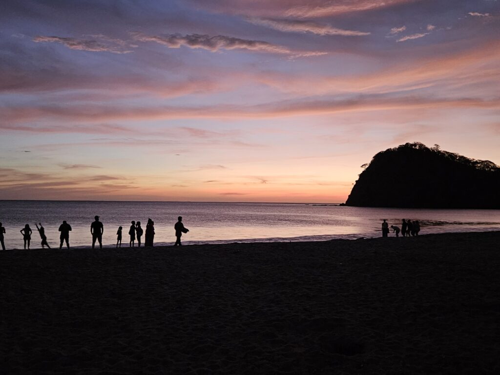 Obserwacja żółwi morskich składających jaja w La Flor.