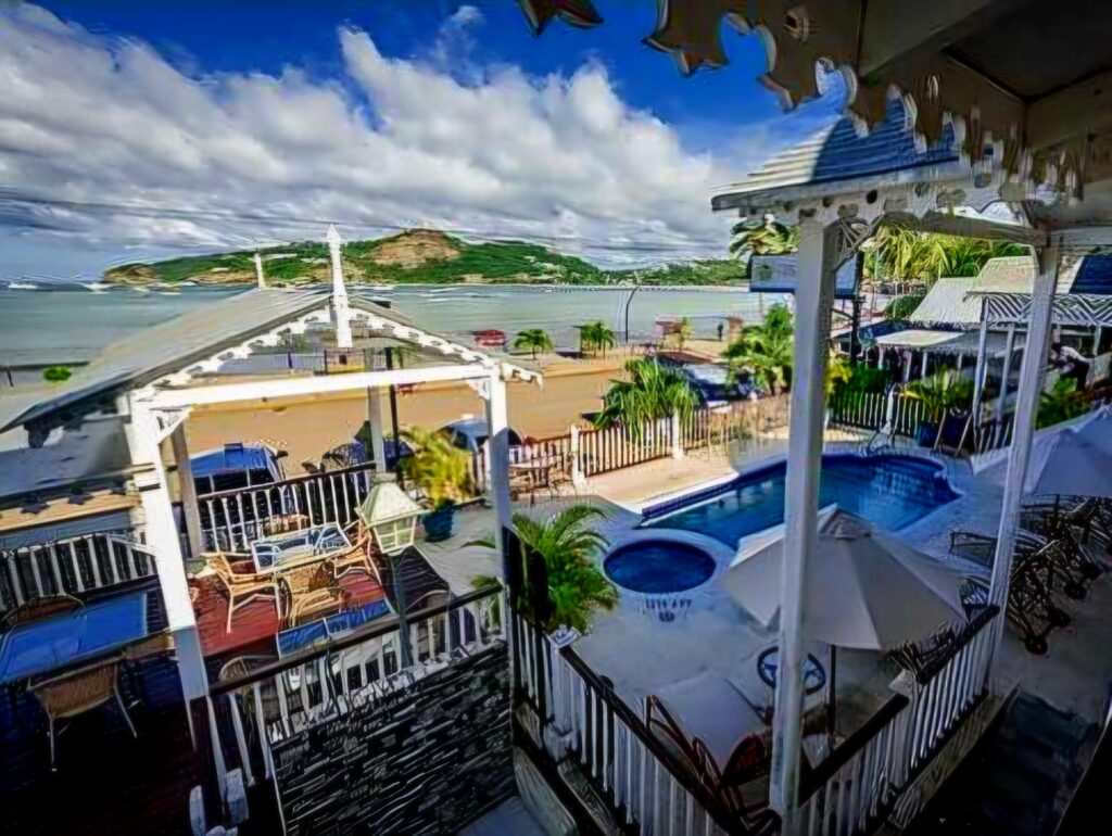 Widok z hotelu Victoriano w San Juan del Sur.